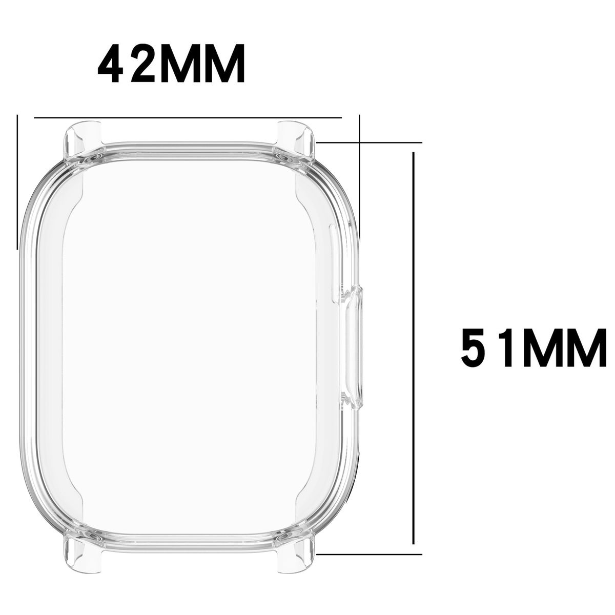 Wymiary plecków Bizon Case Watch Felipe dla Xiaomi Redmi Watch 5 Lite